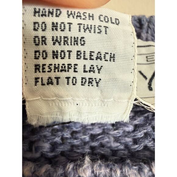 Vintage 90s Tuscony Sportwear Purple Linen Cotton Blend Sweater Vest Size Large - Picture 6 of 6